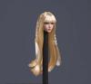 Scale Female Head Asian Pale Head for Female Seamless Action Figure Collection Blonde 1/12 Sculpt, Girl, Skin, Sculpt, 6-Inch (Long Hair)