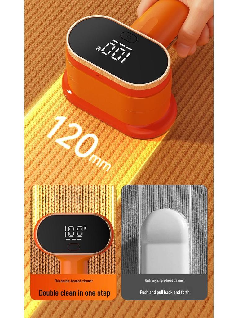 Dual-Head Rechargeable Lint Remover & Fabric Shaver