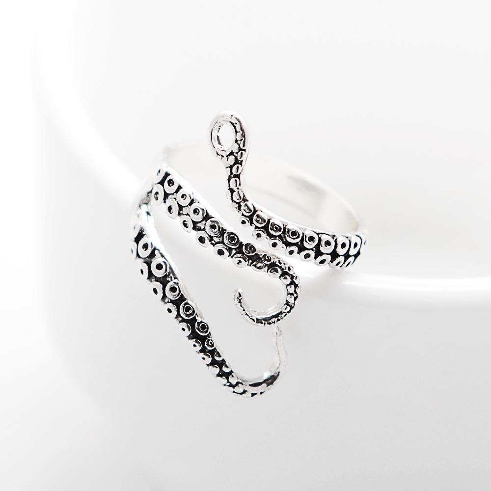 Children's Adjustable Retro Octopus Ring - Bold European and American Style Jewelry