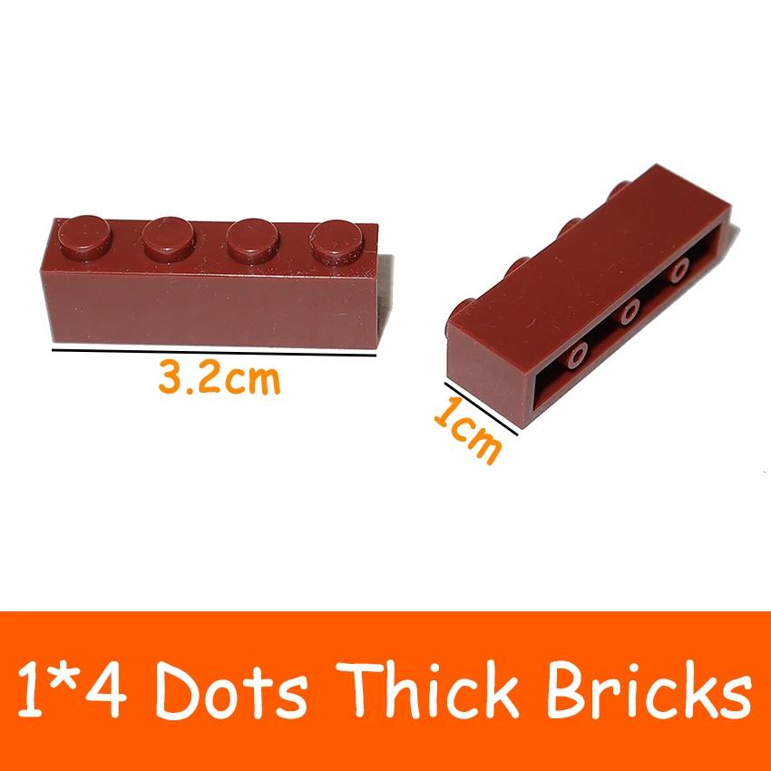 40PCS 3010 3066 1x4 Blocks Dots Thick MOC Assemble Particles 1*4 Construction Bricks DO IT YOURSELF Learning Creativity Toy Ideal for Children