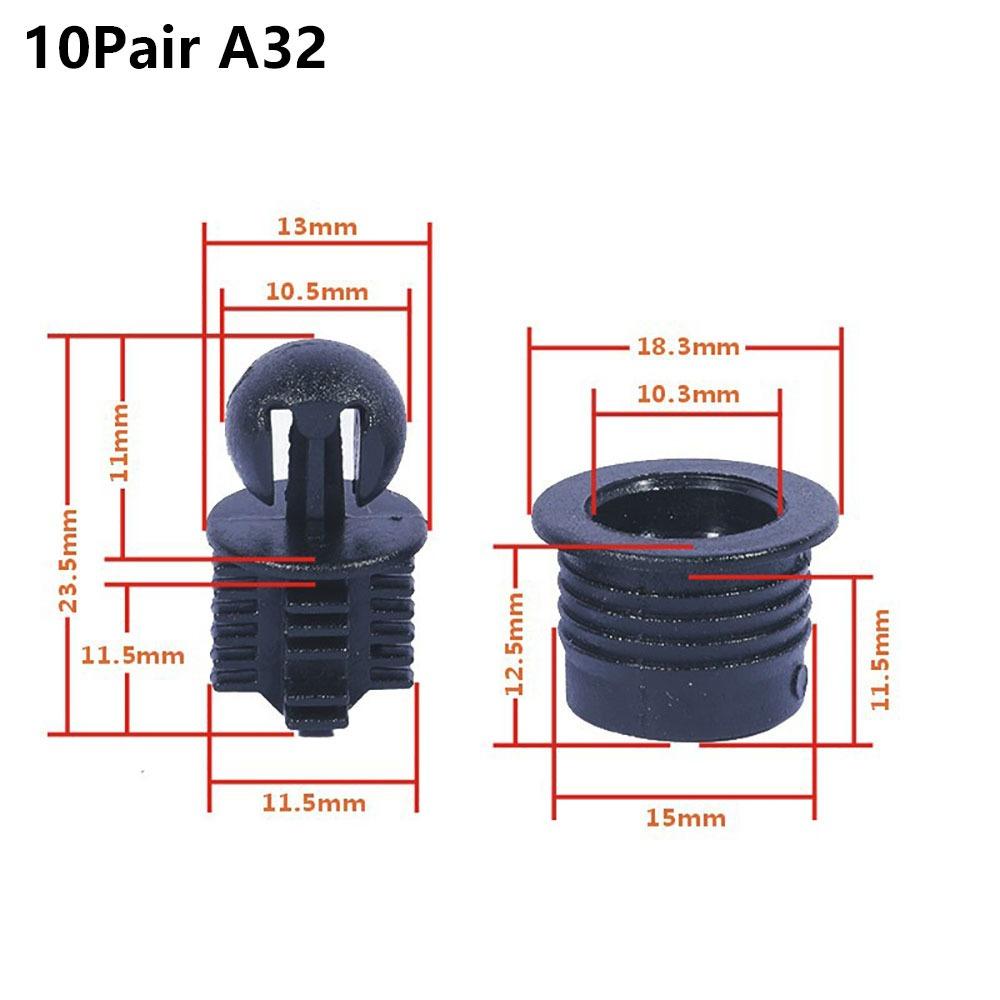 Kit de 10 Pares de Clavijas para Rejilla de Altavoz DIY, Juego de Hebillas de Rótula para Cubierta de Malla, Kit/Juego de Piezas de Sujeción Para Altavoz
