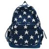 Lightweight Star Printing Backpack Korean Style Students Schoolbag Grey Stripes Backpack  Travel