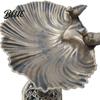 Durable Bird Feeder Pedestal Bath Copper Resin Birdbaths Weather Resistant Floral Accents