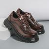Herren Punk Stiefel Brogues Business Aufzugsschuhe Schwarze Braune Lederschuhe Dicke Sohle Plateau Schuhe Übergröße