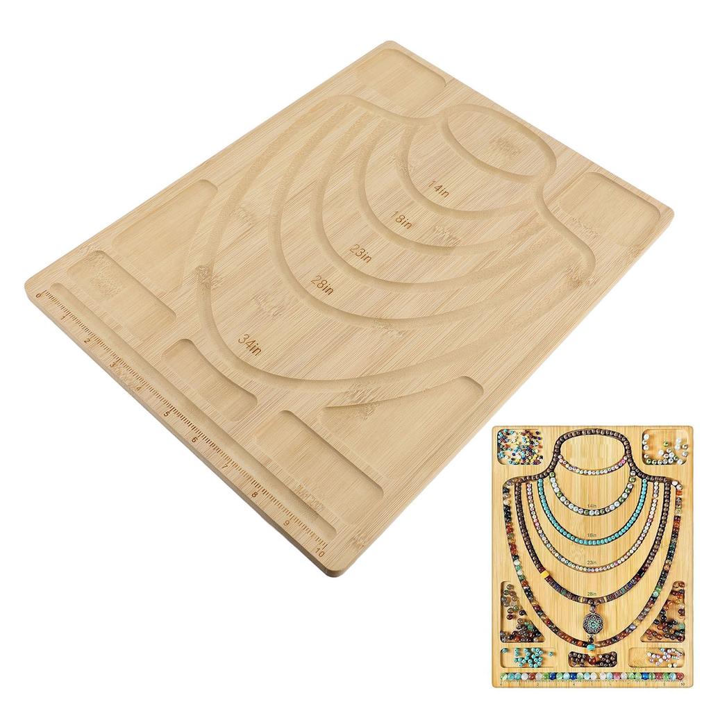 Bead Board Jewelry Making Beading Tray Necklace Design Mat Bambusoideae 28.5x38x1cm