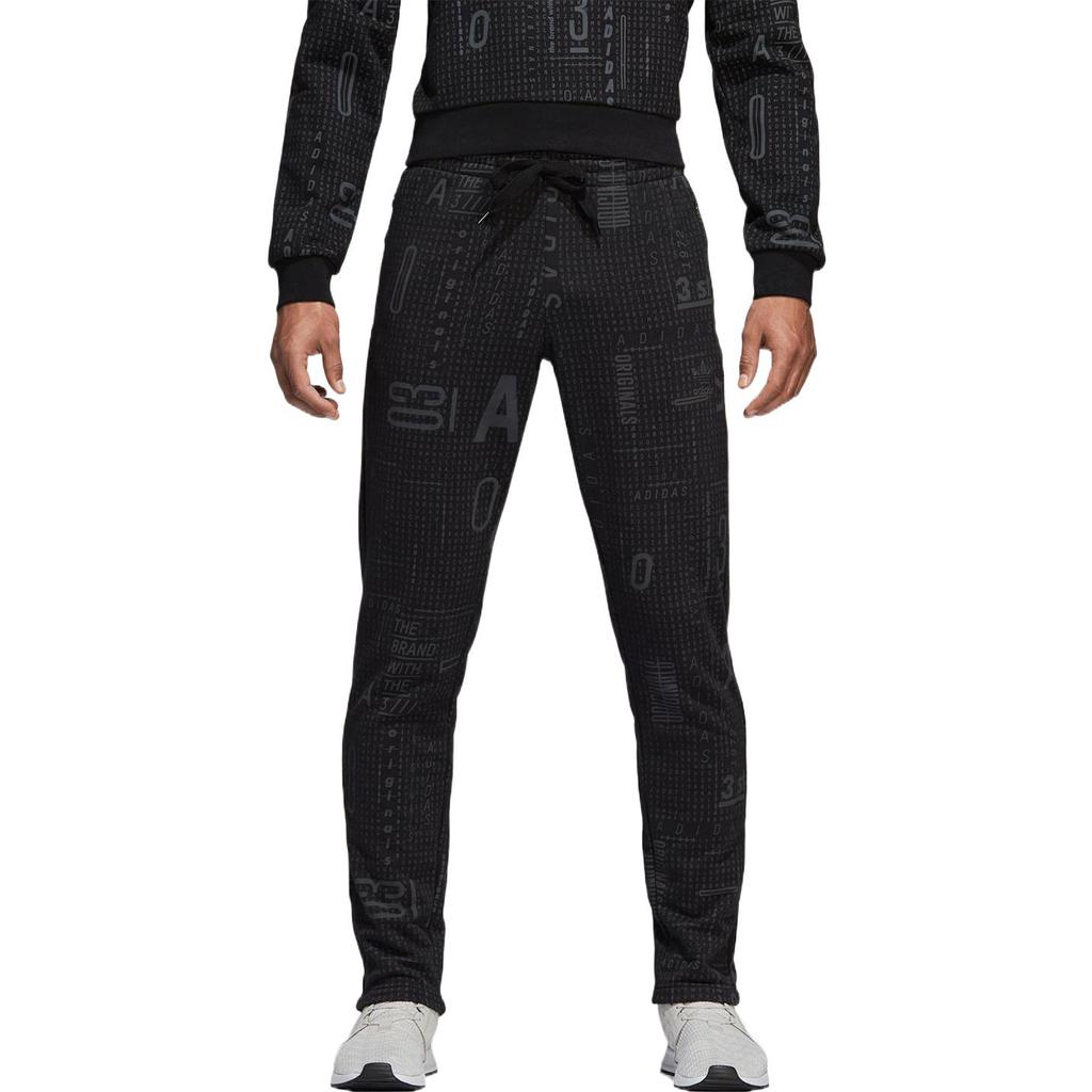 Adidas Originals Trefoil Logo Print Casual Sweatpants Men Bottoms Black BS2065
