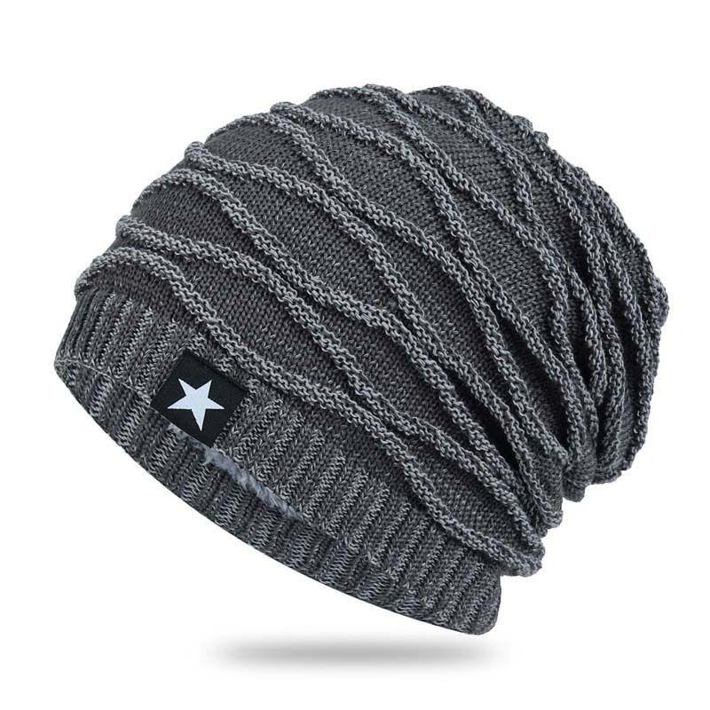 Slouchy Beanie Hat Cap Knit Ski Winter Warm Men Women Solid Knitted Hats