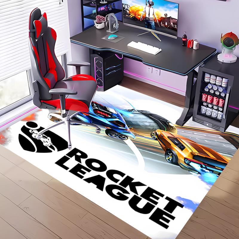 Game Rocket league -Themed Entrance Mat,Non-Slip Mat Area Rug,Room Decor,Outdoor Decor,Kitchen Rug,Doormat - Machine Washable,Easy to Clean