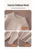 Autumn/Winter Boys' Cashmere Half-High Collar Pullover Sweater - Korean Style Knitwear for Children