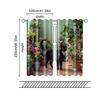 2 Pcs   Filtering Curtains (excluding Rods   Non-movable   Without Batteries) Anime-Inspired Black Cat and Houseplant for Use In