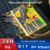 Children's Glow-in-the-Dark Erasable Acrylic Drawing Board and Night Light Easel