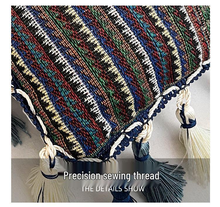 2024 Large Bohemian Tassel Tote: Ethnic Style Handbag & Crossbody