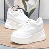 Fashion 8CM Microfiber Leather Vulcanize High Brand Flats Comfy Spring Autumn Platform Vulcanize Women Chunky Sneaker Shoes