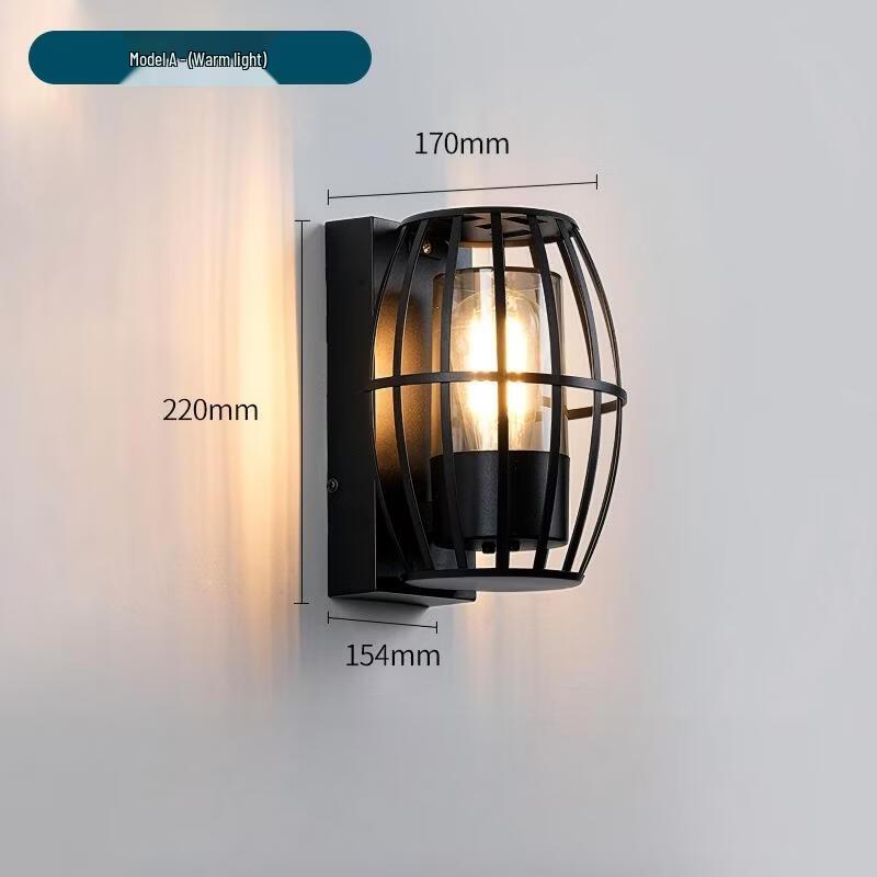 Birdcage Style Outdoor Wall Lamp