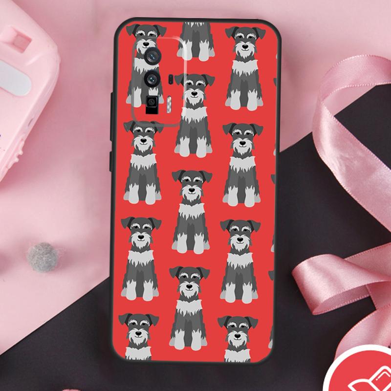 Cartoon Schnauzer Dog Case For POCO F6 X6 X3 X5 M6 Pro F3 F5 M5s Xiaomi 14 Ultra 13 12 Lite 11T 12T 13T Pro Cover