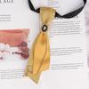 Y2K Preppy Necktie Oval Decorative Neck Tie Chic Plaid Bow Tie  JK Uniform