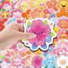 50 Cute Little Flower Doodle Stickers Skateboard Refrigerator DIY Decoration Stickers Waterproof Creative Children's Stationery Stickers