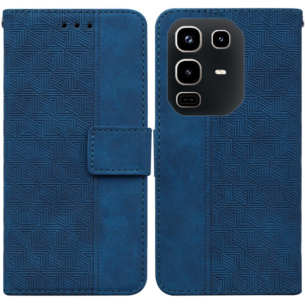 For Infinix Note 50 Pro 4G/Note 50 4G Case Geometry Pattern Leather Wallet Phone Cover with Wrist Strap