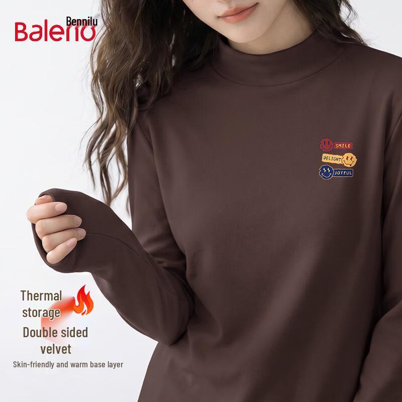 Baleno Women's Mock Neck Long Sleeve Thermal Base Layer