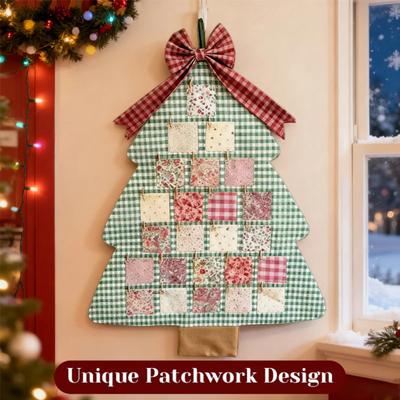 1/2Pcs Fabric Christmas Tree Advent Calendar with Pockets Handmade 24 Days Countdown To Xmas Wall Hanging Decoration Holiday Party Ornament