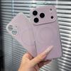 Lila Elefantenbaby Magnetischer Gürtelhalter für iPhone Transparente Niedliche Hülle Weiche Handyhülle
