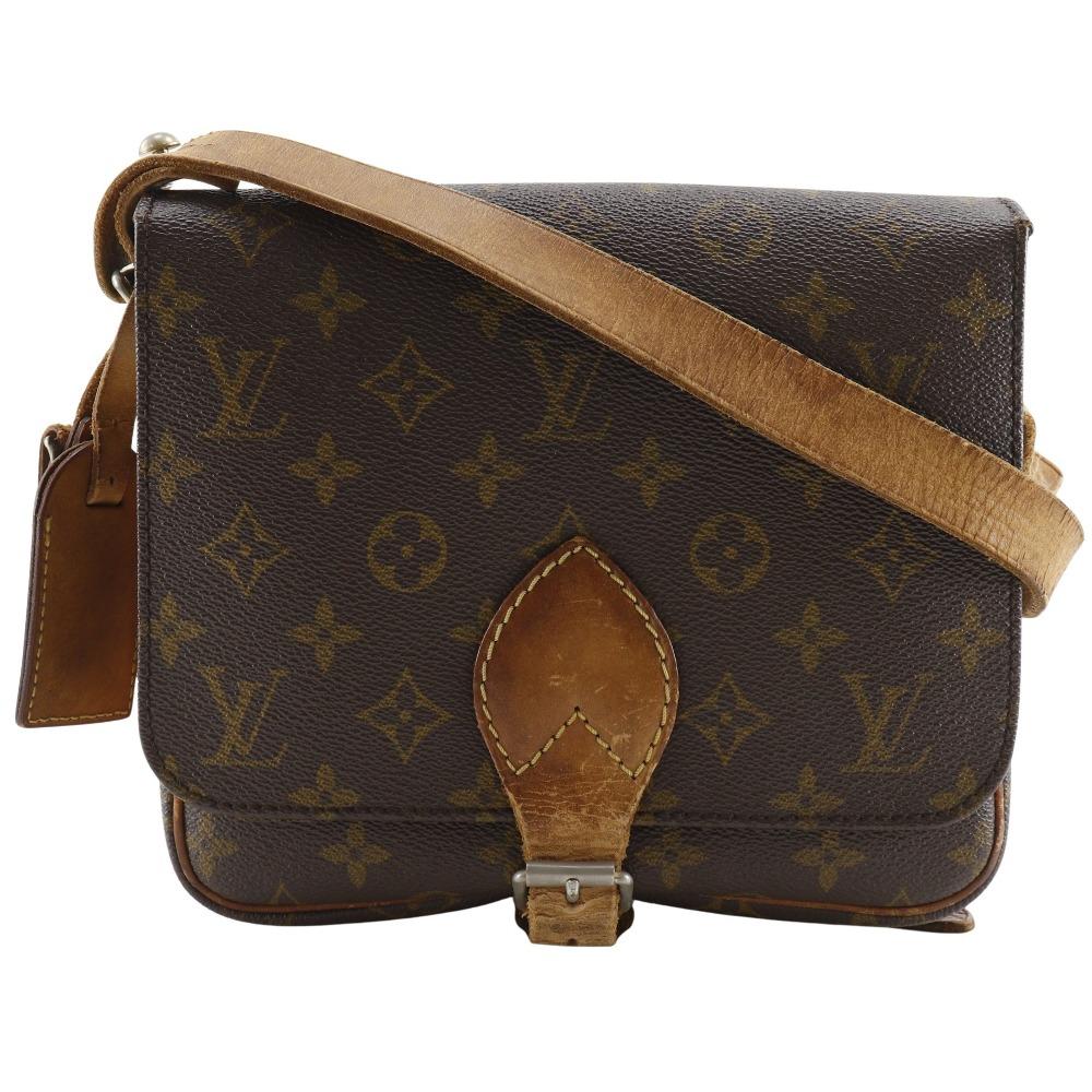 

LOUIS VUITTON Cartouchiere22 Shoulder Bag M51253 vintage Brown Monogram canvas Women Used