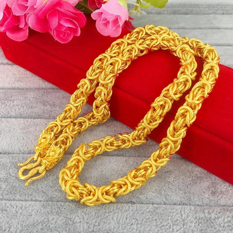 Men's Cloth Pattern Dragon Head Necklace Imitation Domineering Fashion