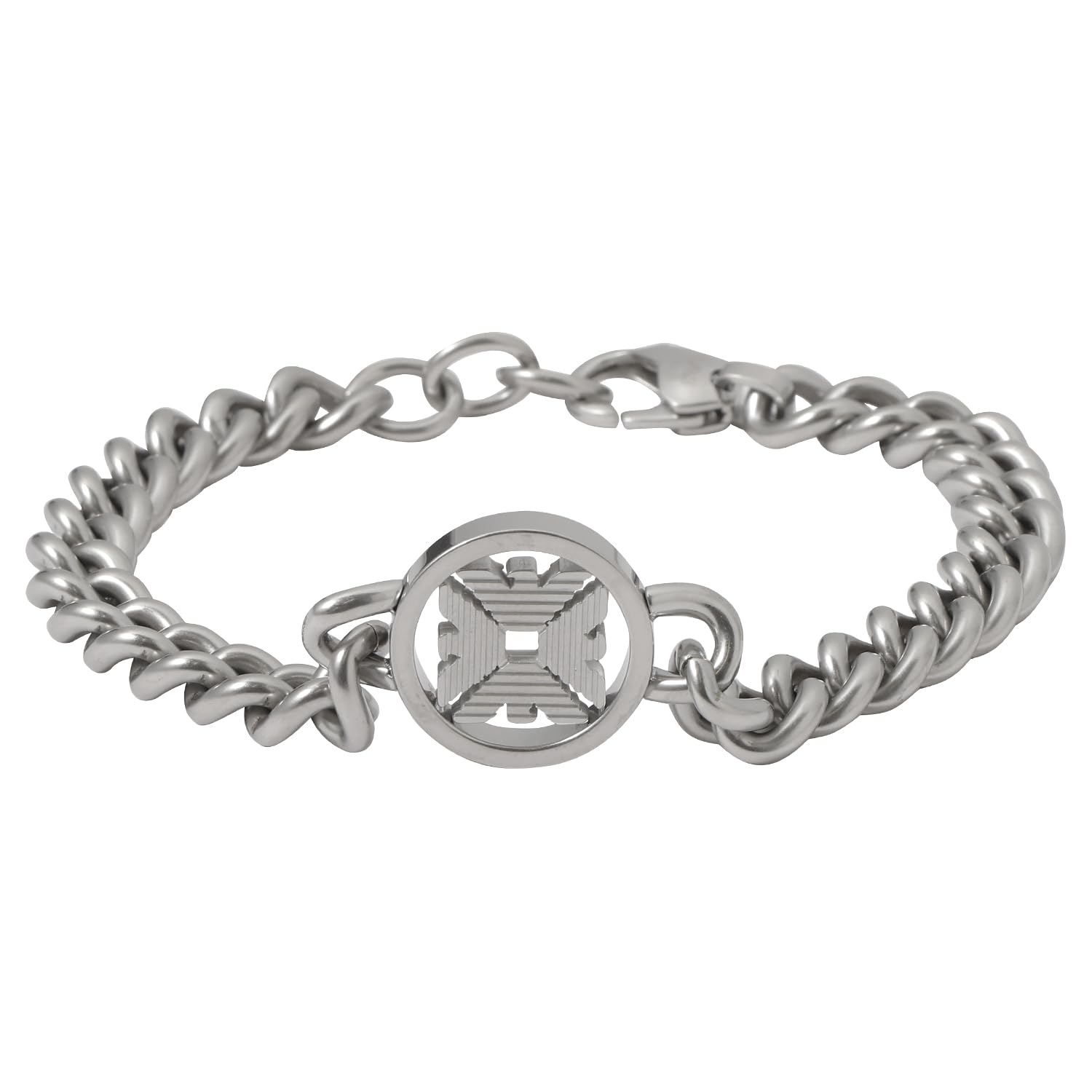 

Браслет-цепочка из нержавеющей стали Emporio Armani с серебристым мужским логотипом в виде орла, (EGS3041040) [Использовал]