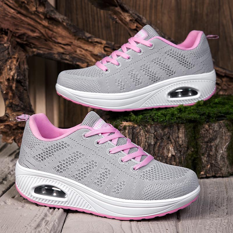 TUINANLE Women Sneakers Mesh White Sport Shoes Outdoor Heightening Female Casual Walking Shoes