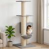 Cat Tree with Sisal Scratching Posts Light Grey 137 Cm