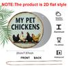 2D Flat 1pc, 8x8 in, Round Aluminum Metal Decorative Signs & Plaques for Chicken Coop, Wall Home Room Cottage Decor for Street, Shop, Garage, Farm