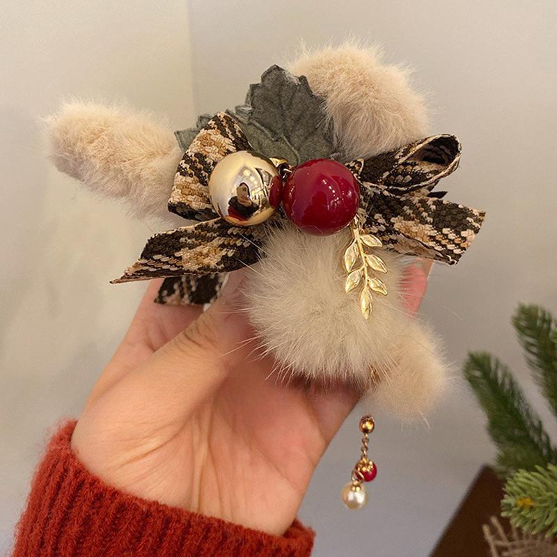 

Жемчужная кисточка бант плюшевая заколка большой размер акула заколка головной убор шпилька аксессуары