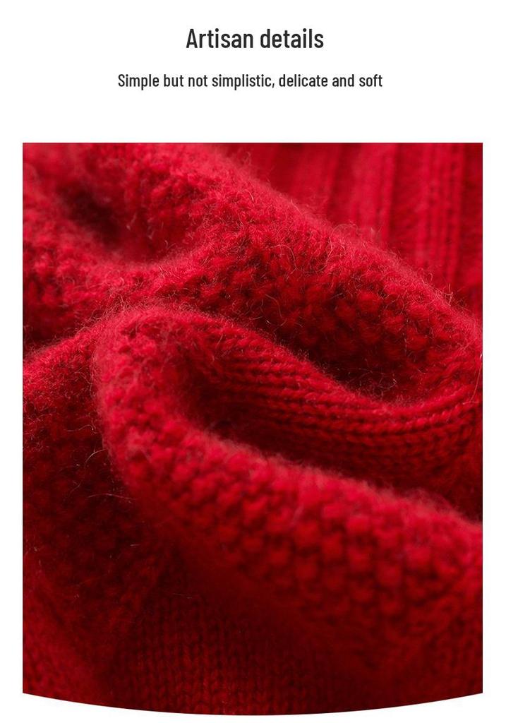 Cashmere 2025 Women's Cable Knit Thick Ear-Warming Hat for Autumn/Winter
