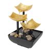 Desktop Fountain Decoration with LED Light USB Powered 3 Tier Waterflow Fountain for Home and Office Tabletop