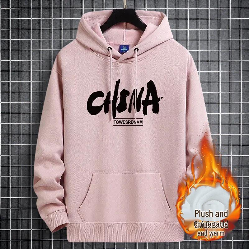 Men's Thickened Velvet Hoodie - Heavyweight Autumn/Winter Style, Warm Youth Trend, Couple Jacket