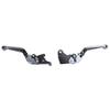 1 Pair Folding Clutch Brake Lever Aluminum Alloy 6 Level Adjustable Drum Brake Lever for FZ‑07 MT‑07 2014‑2022