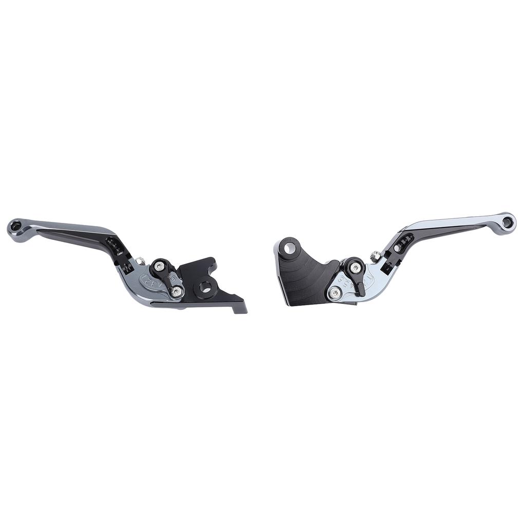 1 Pair Folding Clutch Brake Lever Aluminum Alloy 6 Level Adjustable Drum Brake Lever for FZ‑07 MT‑07 2014‑2022