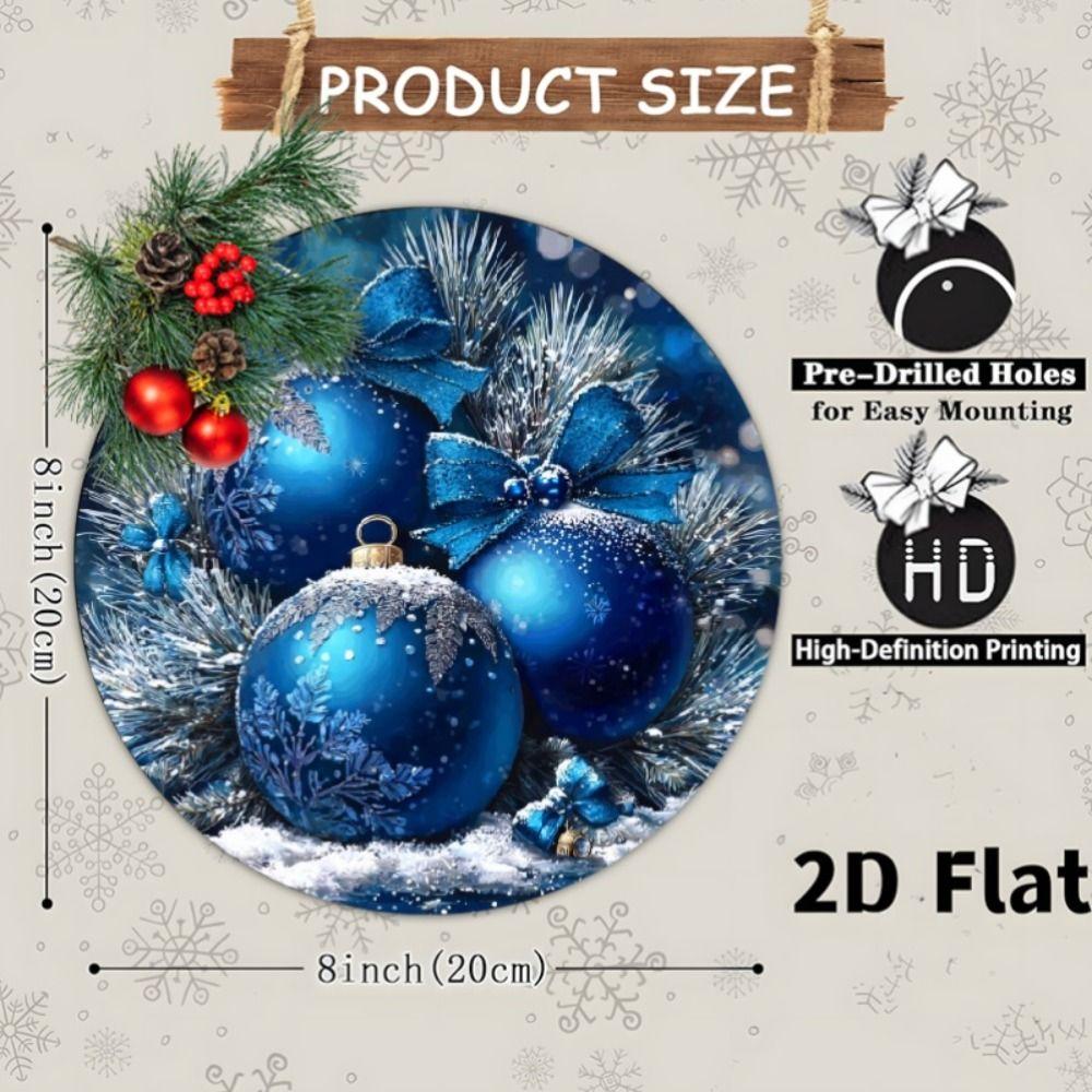 Vintage Metal Sign Blue Deer Merry Christmas Retro Tin Plate Wall Decor Home Holiday Gift 20 Cm