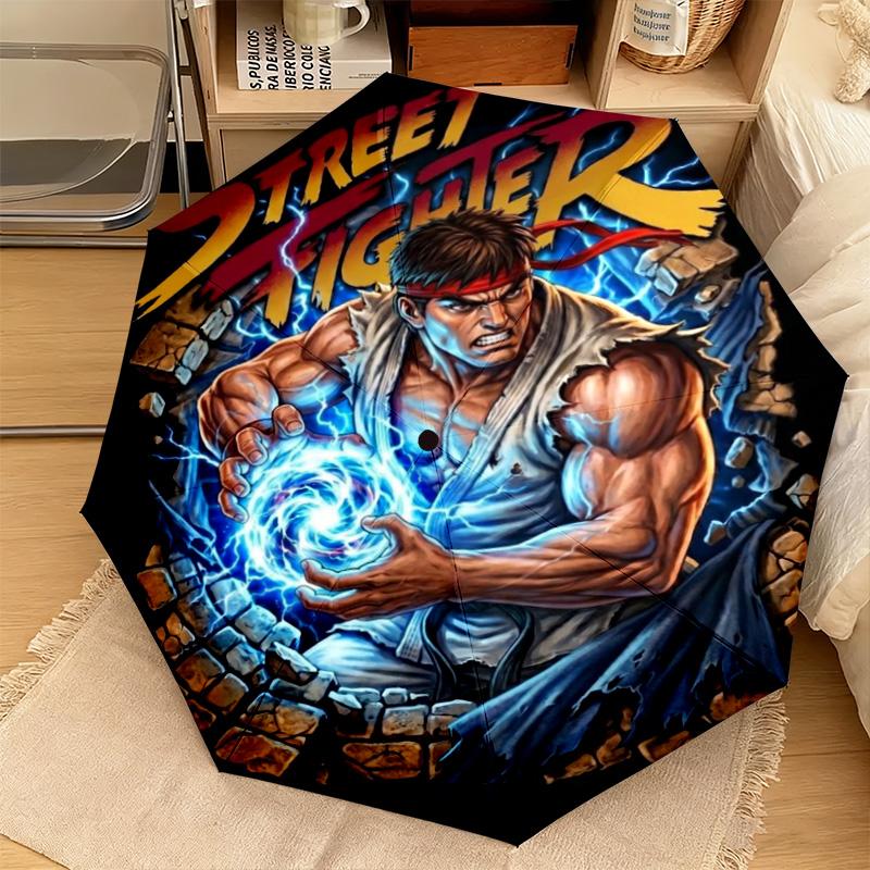 Super Street Fighter Automatic Umbrella - Suitable Travel Portable Umbrella Outdoor sun shading umbrella Suitable For All Seasons