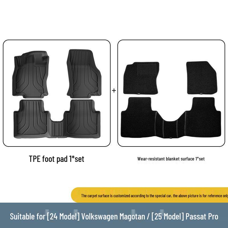 Volkswagen Magotan 2024/Passat PRO 2025 Car Floor Mats - Dirt-Resistant, Waterproof, TPE Full Coverage