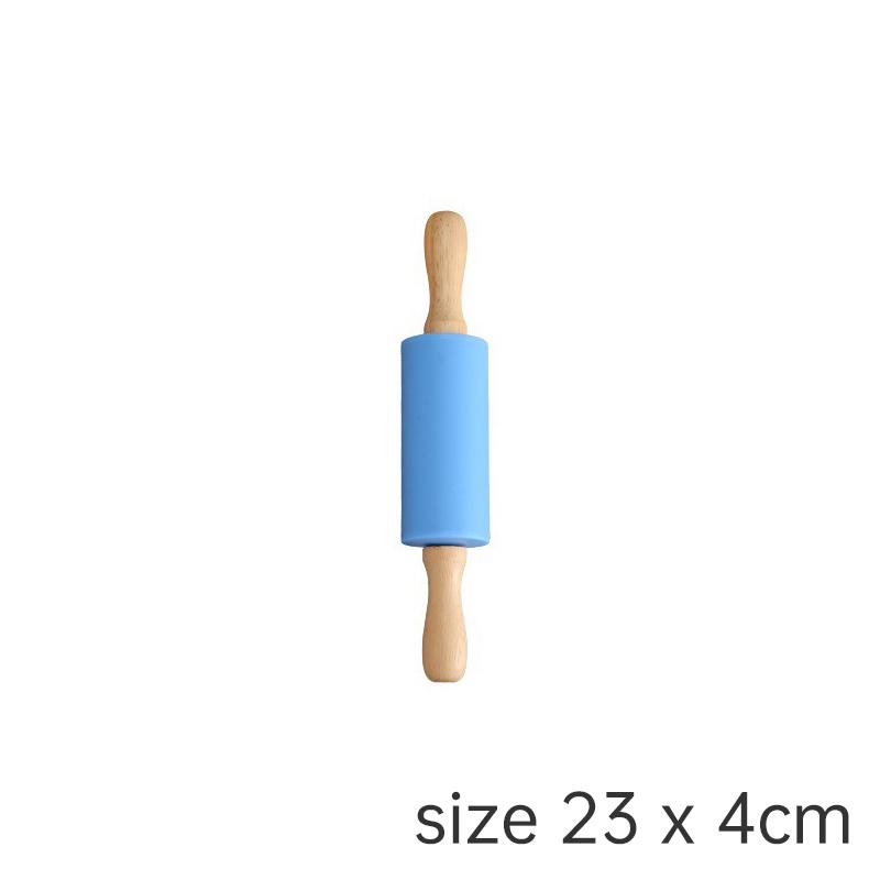Nieprzywierający silikonowy wałek do ciasta drewniany uchwyt ciasto ciasto wałek do mąki kuchnia gotowanie narzędzie do pieczenia na makaron ciasto na ciasteczka