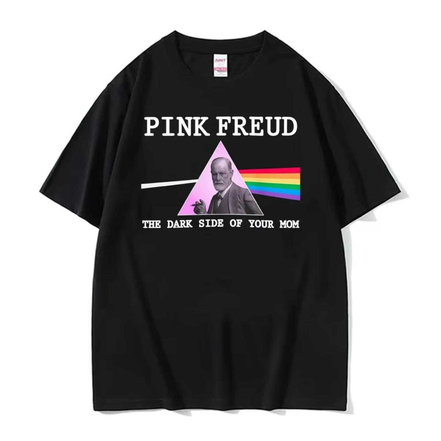 

Gout Freud To The Dark Side of Your Mother Play Printed T-shirts Both Men and Women Short Sleeve T-shirt Cotton Street Clothes S чёрный
