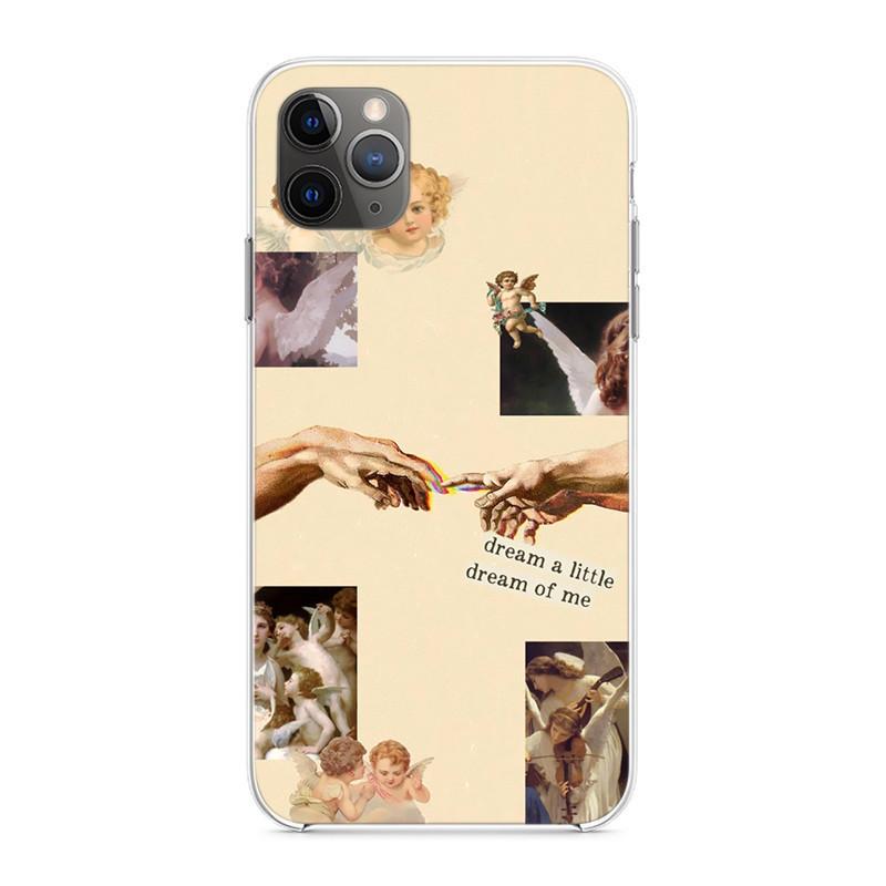 Soft Back Capa Classical Angel Modern art Phone Shell For Apple Transparent Iphone 5 5s 6 7 8 6s Plus X XR XSMAX SE 2020 11 PRO
