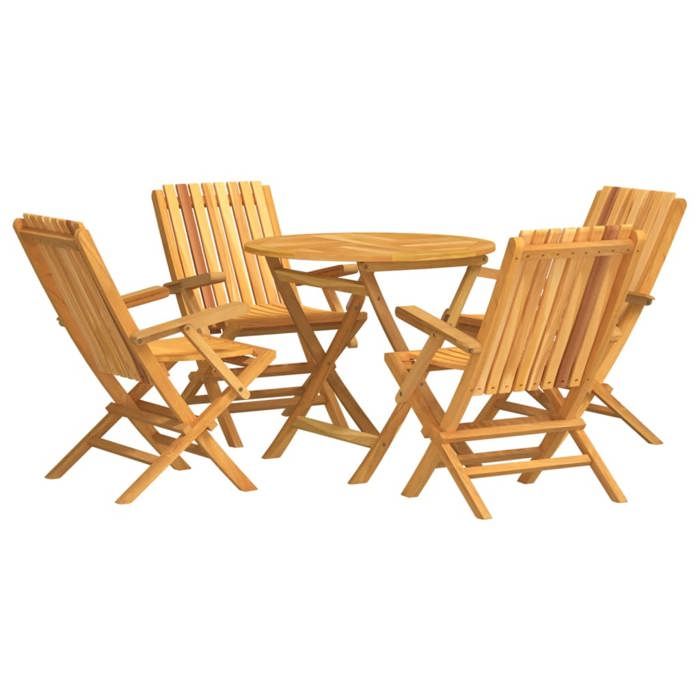 VidaXL Ensemble à Dîner de Jardin 5 pcs, Ensemble à Manger avec Table et Chaise, Ensemble de Salon, Meubles de Terrasse, 3155019