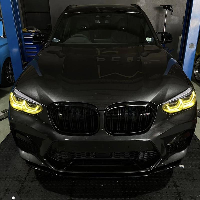 Lemon Yellow DRL LED Modules For BMW G01 X3 G02 X4 F97 X3M F98 X4M CSL Daytime Running Lights Adaptive LED Angel Eyes 7466107