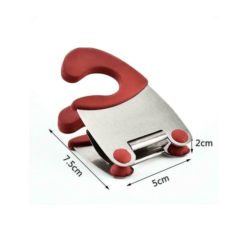 Stainless steel side clamp for pot, portable anti-scalding brush, spoon holder, practical and functional kitchen accessories.