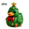 Christmas Duck Ornaments Figurine Resin Sculpture for Holiday Home Decor Cute Shelf Decor Desktop with Festive Elements Indoor Outdoor Decorations
