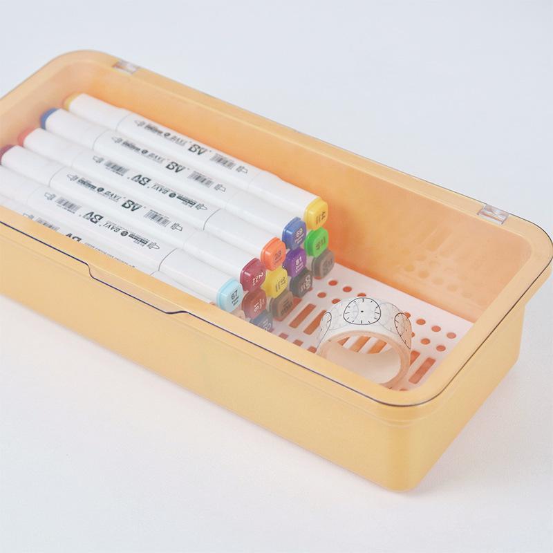 Staubdichte Aufbewahrungsbox für Make-up-Pinsel und Beauty-Eier mit großem Fassungsvermögen