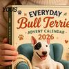 Holiday Countdown Calendar Everyday Bull Terrier Advent 2026, 24 Day Christmas with Winter Activity Acrylic Ornaments, Decorative Collectible for Dog