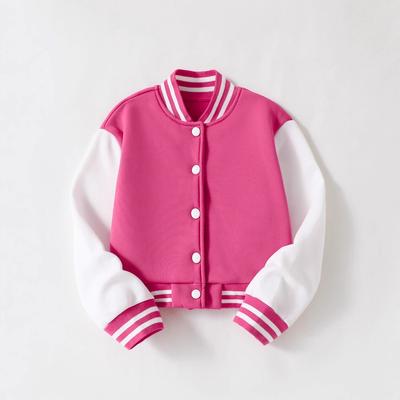 Girls and Boys Casual Cardigan Jackets for Spring and Autumn, Children's Fashionable Sports Baseball Shirts